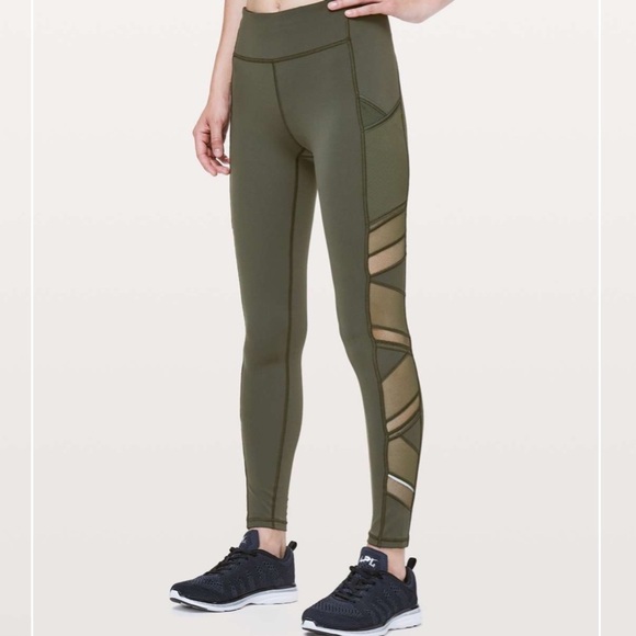 Lululemon speed it up olive green pants. A11 - Picture 1 of 4